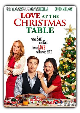 爱在圣诞餐桌旁的海报